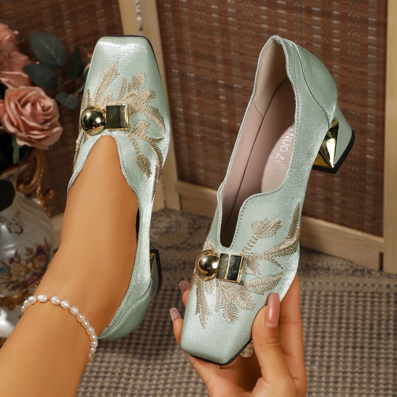 Slip Dress Satin - 2026 New Women's 5.5CM Block Heel