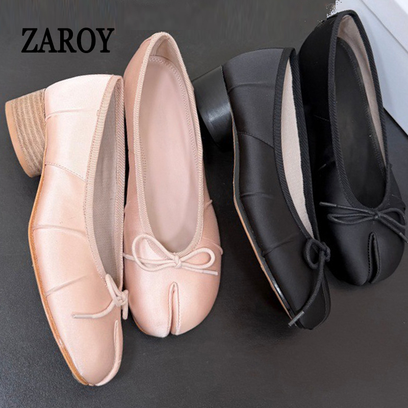 Split Toe Tabi Women's Pumps A - Slip Dress Satin ulasan dan harga