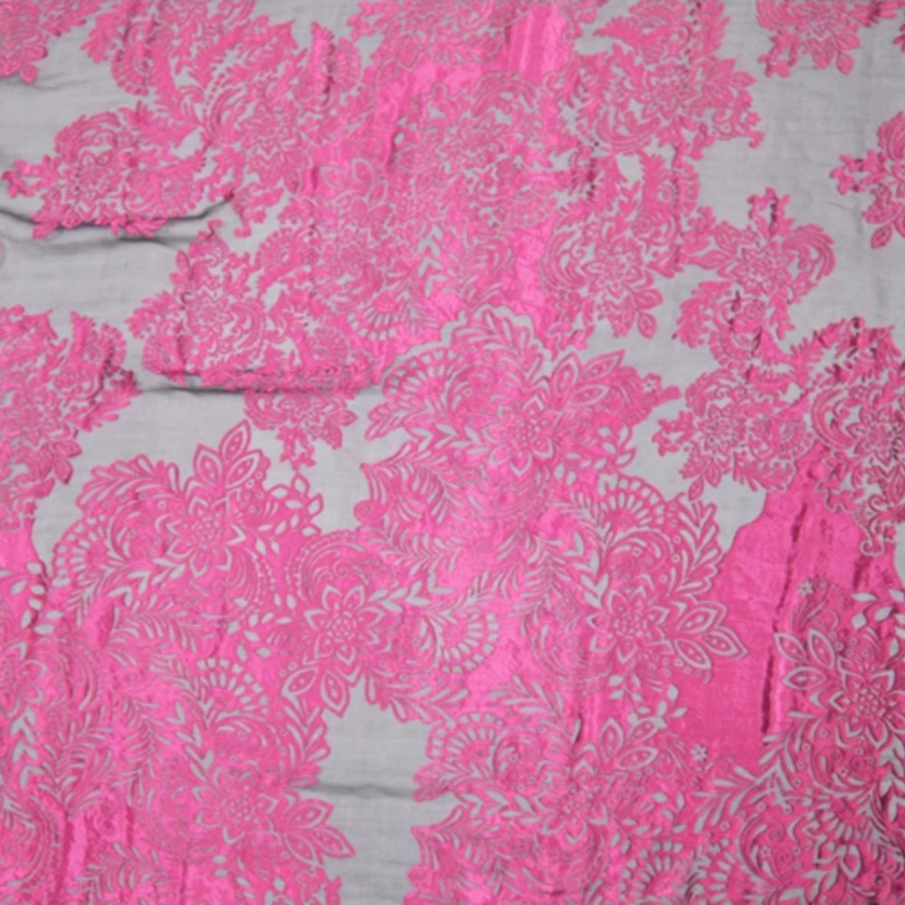 Fashion Large Pink Flower Desi - Robe Silk Women ulasan dan harga