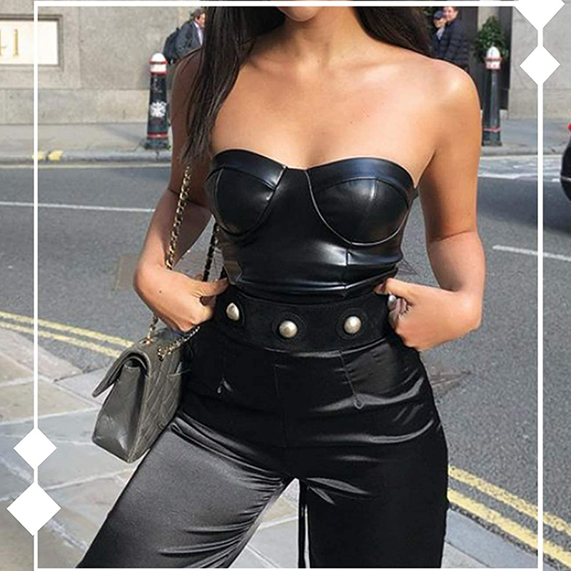 Women Leather Corset Bustiers  - Corset Waist Cinch ulasan dan harga