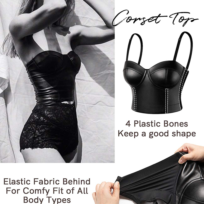 Women Leather Corset Bustiers  - Corset Waist Cinch ulasan dan harga
