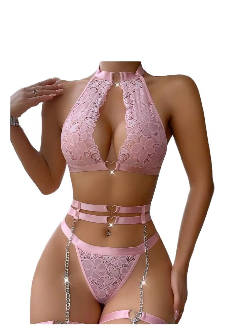 Sexy Lingerie Set Push Up Lace - Push Up Bra Padded ulasan dan harga
