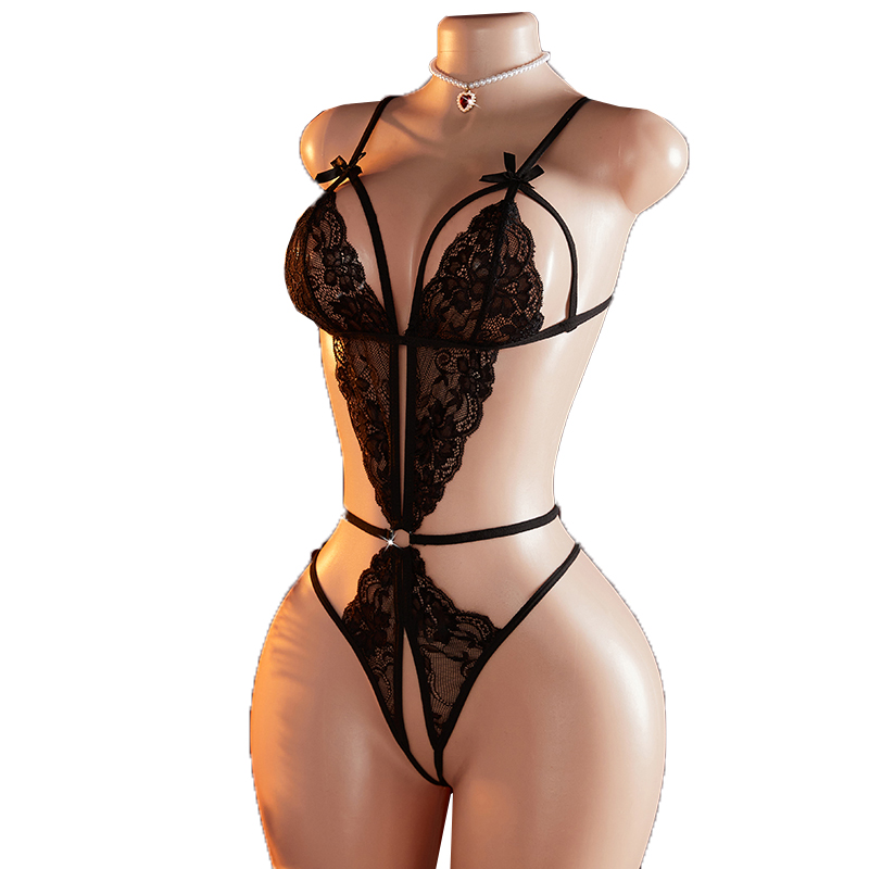Transparent Sexy One-piece Hol - Lace Teddy Lingerie ulasan dan harga