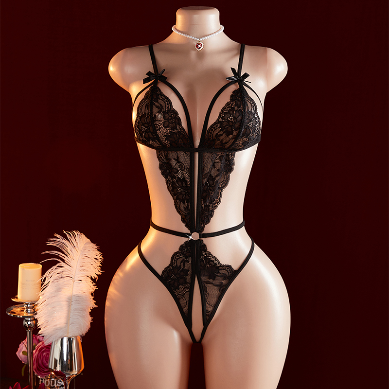 Transparent Sexy One-piece Hol - Lace Teddy Lingerie ulasan dan harga