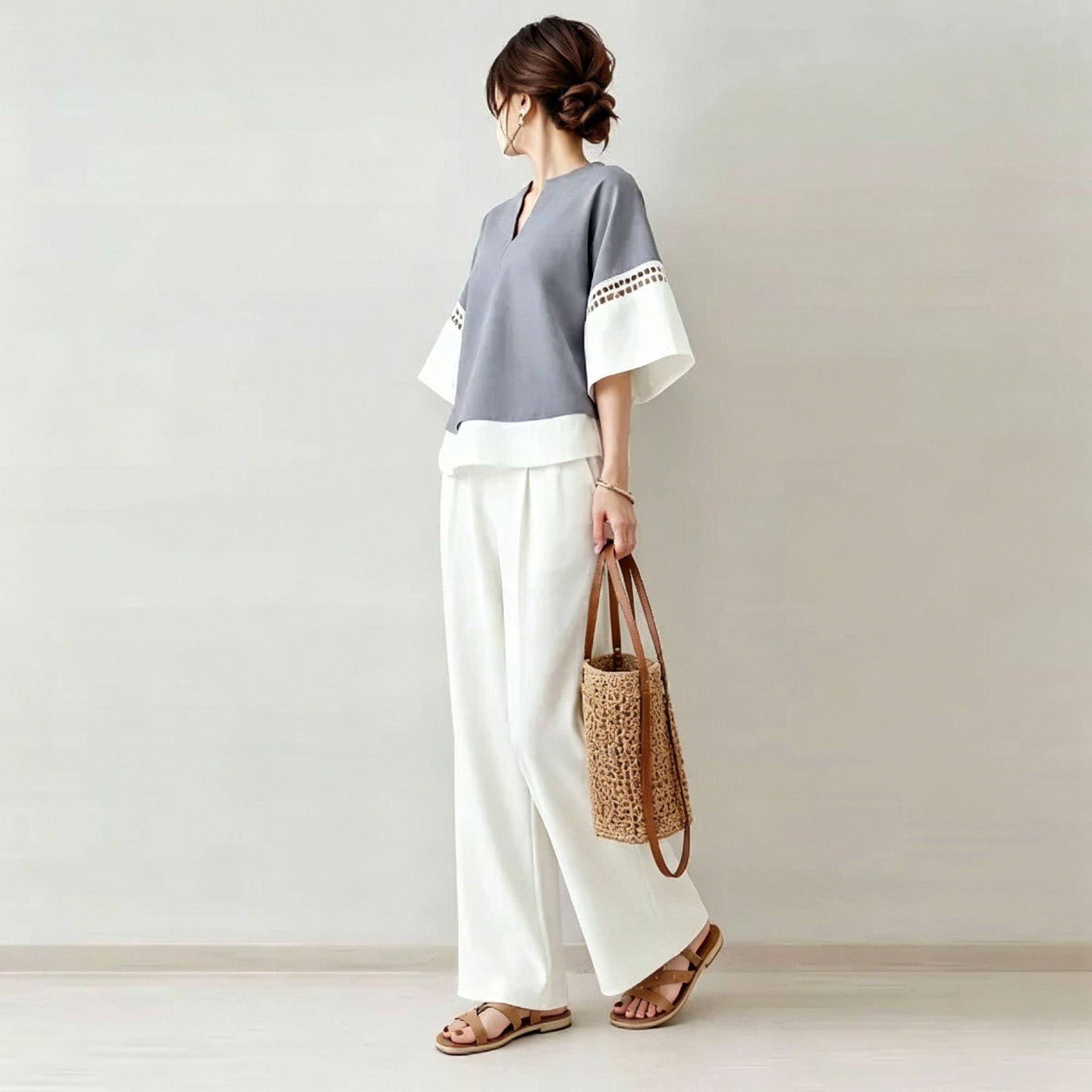 2026 New Two-piece Set: V-neck - Robe Silk Women ulasan dan harga