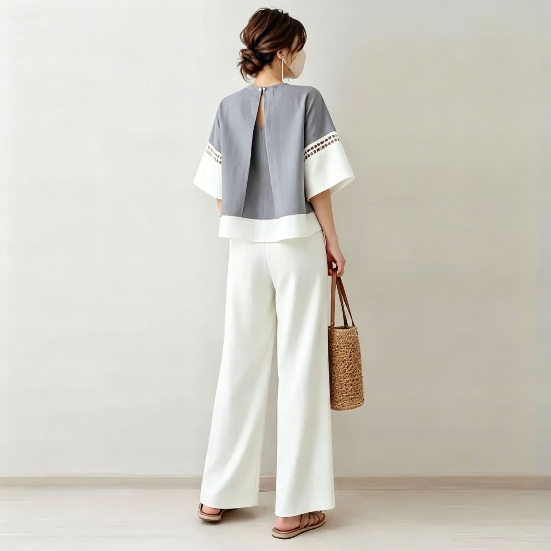 2026 New Two-piece Set: V-neck - Robe Silk Women ulasan dan harga