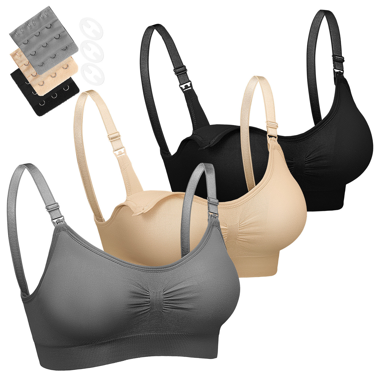 3 Pcs Breastfeeding Bras for W - Nursing Bra Sleep ulasan dan harga