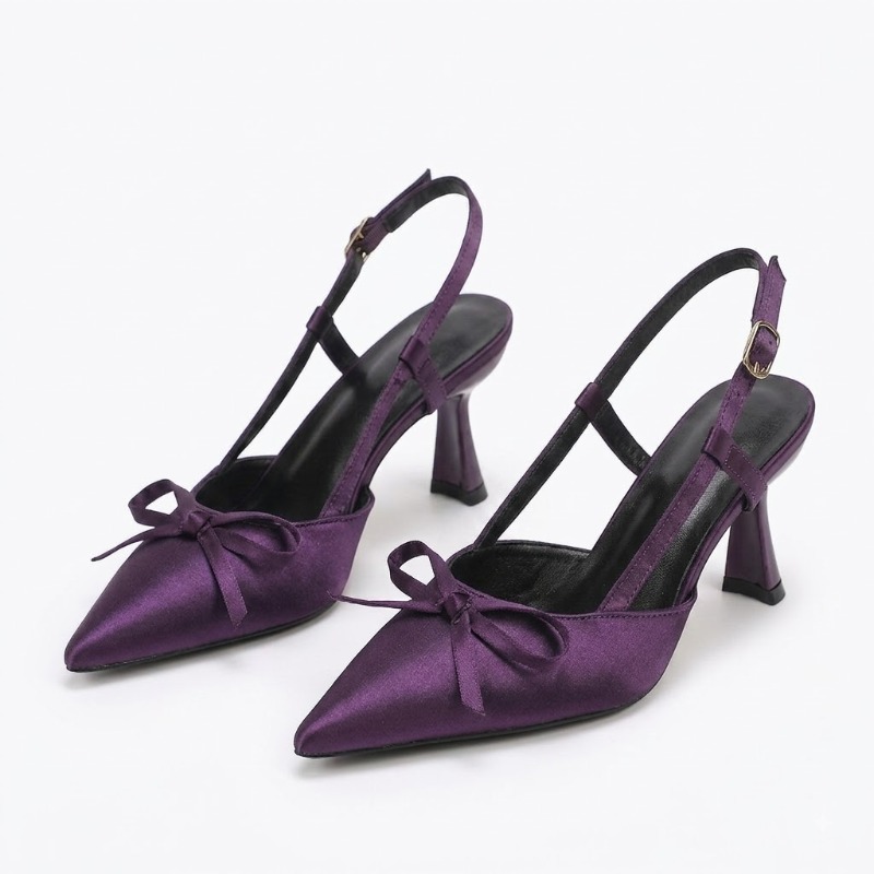 Women's Elegant Purple Satin P - Slip Dress Satin ulasan dan harga