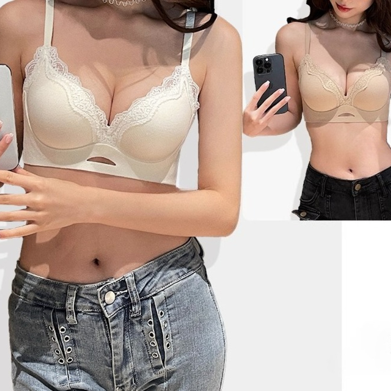 Elegant Matte Lace Bralette AB - Bralette Wireless Soft ulasan dan harga