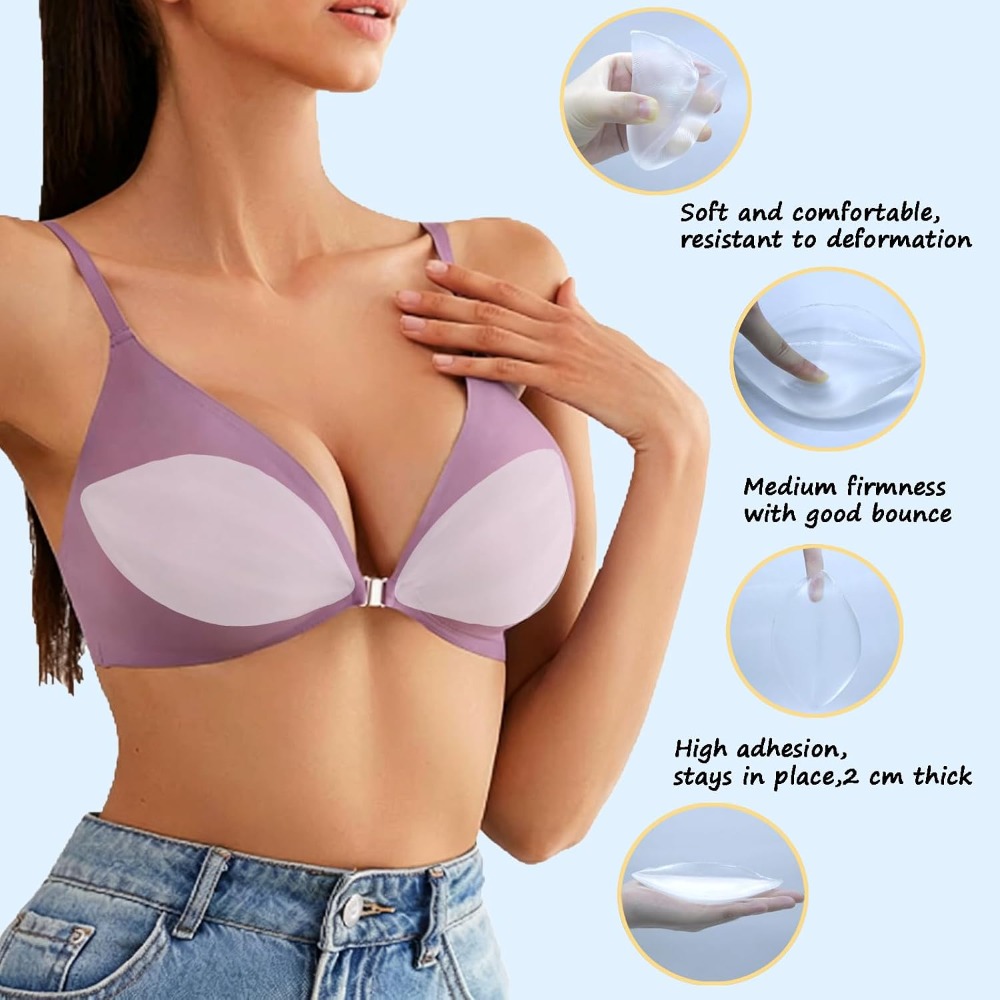 Adhesive Silicone Bra Inserts  - Push Up Bra Padded ulasan dan harga