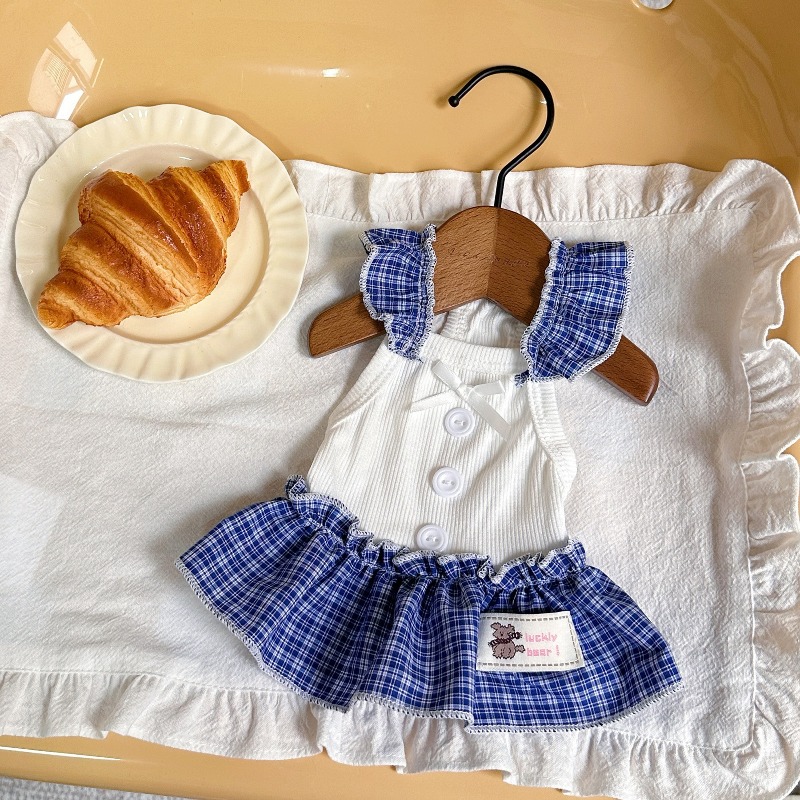 Pet Dress Summer Vest Checkere - Lace Teddy Lingerie ulasan dan harga