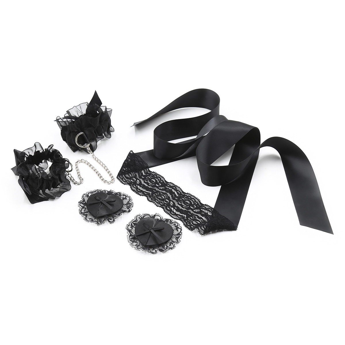 Lace Sex Toy Set Adult Handcuf - Nipple Cover Pasties ulasan dan harga
