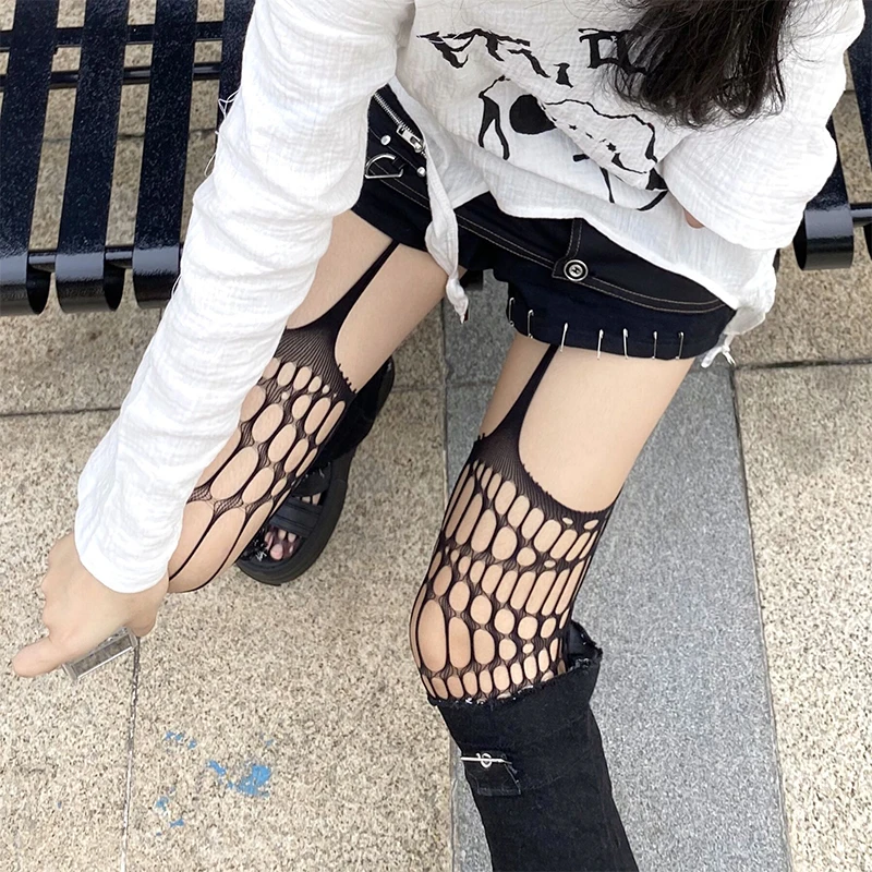 Harajuku Hollow Fishnet Stocki - Bodystocking Fishnet ulasan dan harga