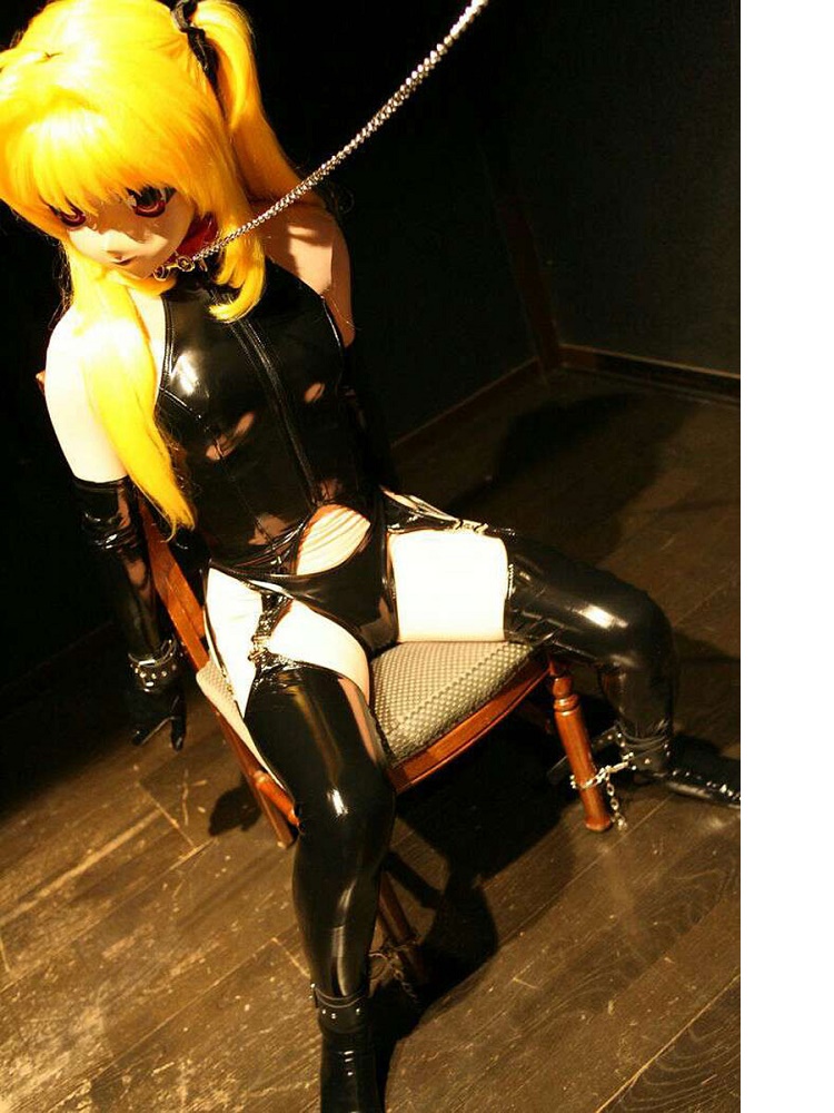 4PCS/SET Wet Look PVC Catsuit  - Garter Belt Set ulasan dan harga