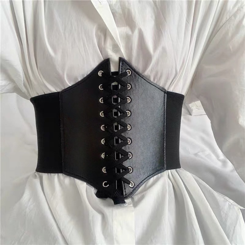 Fashion Corset Wide Belts Faux - Corset Waist Cinch ulasan dan harga