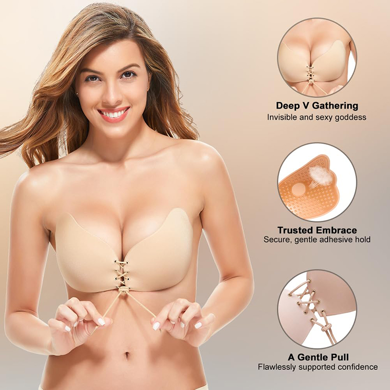 1/2 Pairs Women Summer Backles - Push Up Bra Padded ulasan dan harga