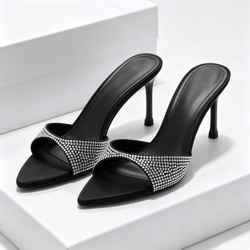 Rhinestone Designer Heels Slip - Slip Dress Satin ulasan dan harga