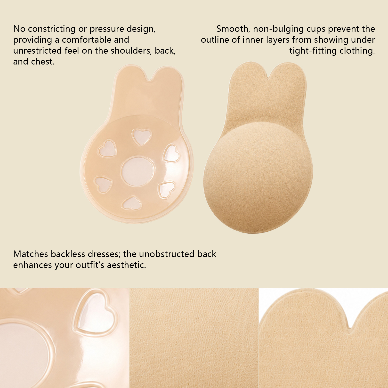 Rabbit Ear Invisible Nipple Co - Nipple Cover Pasties ulasan dan harga