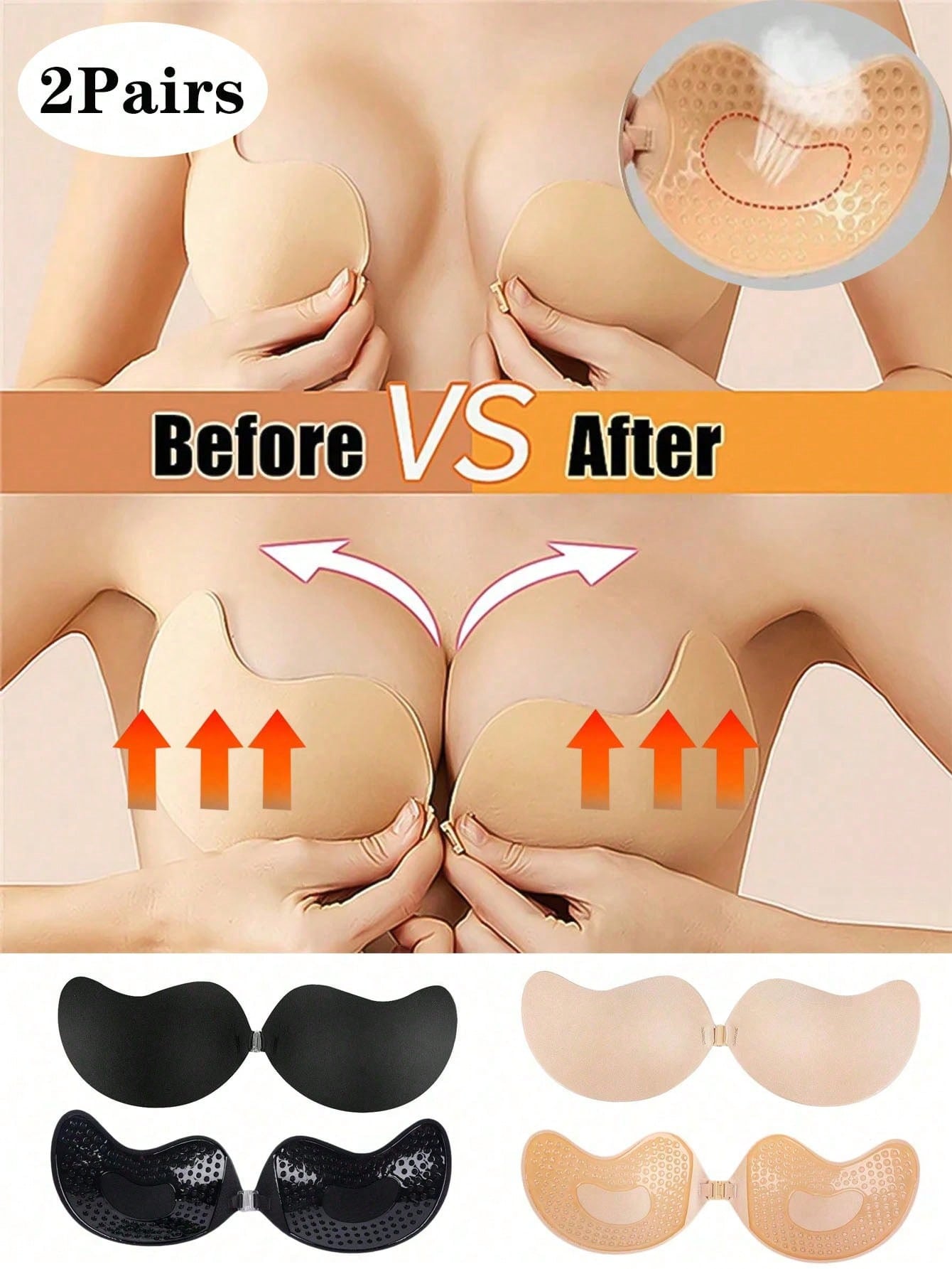 2-pack Women's Self-Adhesive I - Push Up Bra Padded ulasan dan harga